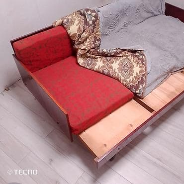 трехместный раскладной диван кровать: Кресло-кровать, Односпальный, цвет - Коричневый — 1