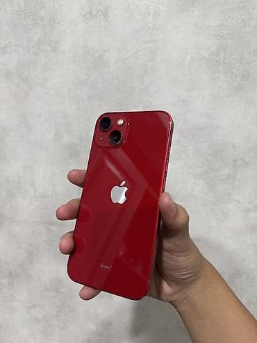 IPhone 13, Б/у, 128 ГБ, Красный, Защитное стекло, Коробка, 76 %