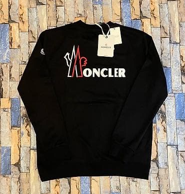 одежда акацуки: Свитшот Moncler с крупным фирменным логотипом. - Классический крой с — 3