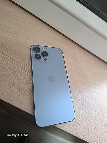 Poco: IPhone 13 Pro Max, Б/у, 128 ГБ, Голубой, Кабель, 77 % — 1