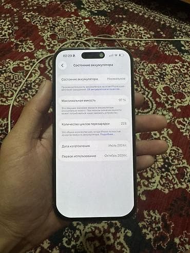 iphone es: IPhone 16 Pro, Б/у, 256 ГБ, Natural Titanium, Защитное стекло, Чехол, 97 % — 2