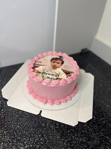 пряники: Именные торты на заказ - Декор: кремовые бортики, сахарные шары — 4