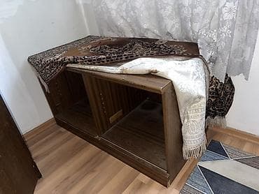 стенка шкаф: Гарнитур для зала, Б/у, Журнальный стол, Шкаф, Диван, Дерево, Самовывоз, Платная доставка, цвет - Коричневый — 3