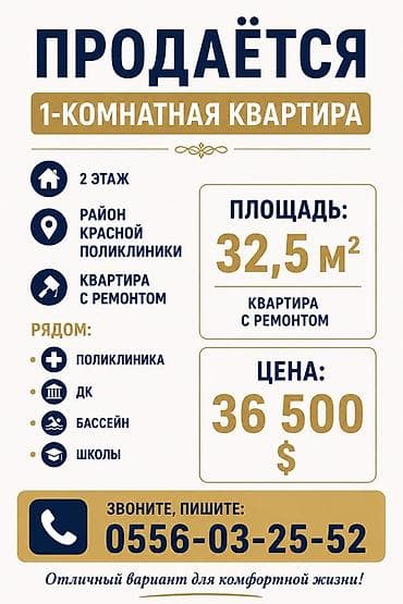 сдаю под салон красоты: 1 комната, 32 м², 2 этаж, Косметический ремонт — 1