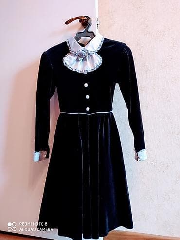 Платья: Детское платье, цвет - Черный, Новый — 1