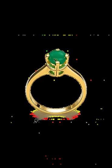 Личные вещи: Кольцо из желтого золота 585 с изумрудом - Бренд: ADAMANT - Артикул — 3
