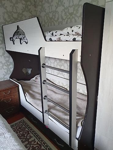 di store: Двухъярусная детская кровать, ЛДСП, цвет - Коричневый — 2