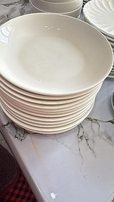 Другие товары для кухни: Набор белой посуды из керамики/фарфора в классическом минималистичном — 3