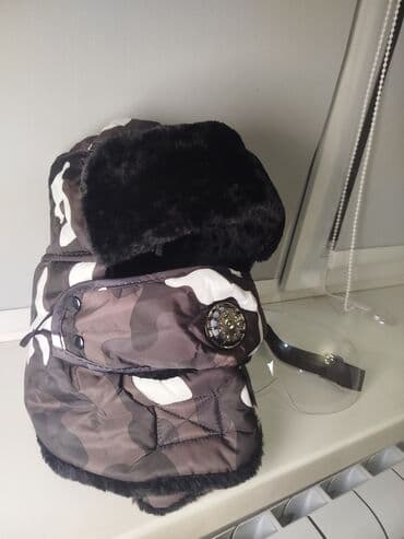 маскит: Зимняя шапка-ушанка с комплектом защиты лица маска+очки+шапка на фото — 5