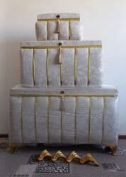 подарочный ящик из дерева: Сундук, Новый, Для приданого невесты, Дерево, Бесплатная доставка, цвет - Бежевый — 1