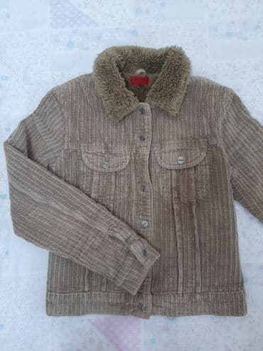 куртка женская xl: Джинсовая куртка, Классическая модель, Зима, С меховой отделкой, M — 2