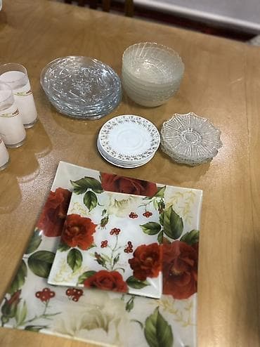 зеркальная посуда: Набор посуды и стекла для сервировки стола (ассорти): - Бокалы на — 3