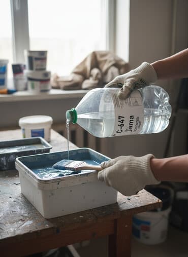 Эмаль: Растворитель C-647 марки Sama в пятилитровой пластиковой бутылке — 1