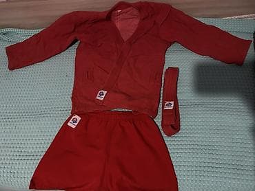 Футболкалар: Комплект для самбо (красный) с нашивками бренд Фиас - Куртка самбо с — 1
