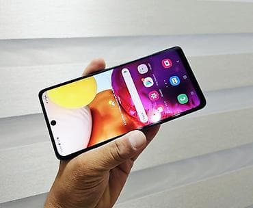 Samsung Galaxy A71, Б/у, 128 ГБ, цвет - Синий, 1 SIM, 2 SIM