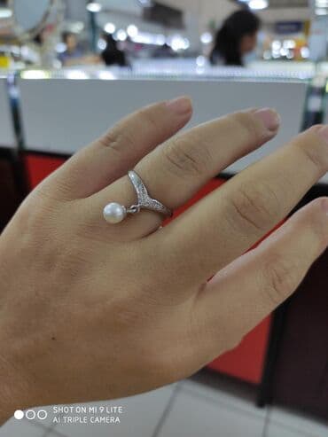 купить свадебное платье недорого: Очень красивый и нежный кольцо из серебро 925 пробы. Жемчуг Размеры — 4