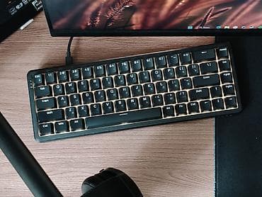 logitech mouse: Клавиатура, Ajazz, Механическая, Проводное подключение, Размер: 65% — 5