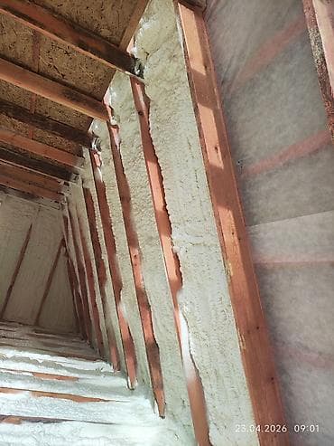 замена крыши дома: Напыление утеплителя ППУ (пенополиуретан) для каркасных домов — 1