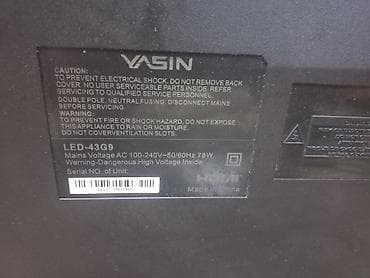 Проекторлор: Телевизор YASIN LED-43G9, диагональ 43" Экран надо менять остальное — 3