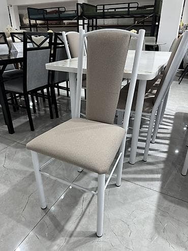 dinner table: Кухонный стол и стул, цвет - Белый — 5