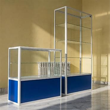 Соода жабдуулары: Прилавок витрина из профиля и стекла, торговые витрины для магазина — 6