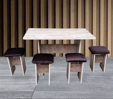 стол и четыре стула: Здравствуйте!!! 🥳У нас лучшие столы-табуреты в Бишкеке. 📈100% — 4