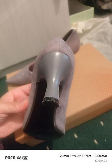 lost cherry: Туфли, 35.5, Suzana, Б/у, цвет - Серый — 3