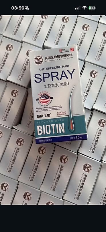 Спрей против выпадения волос с биотином, 30 мл. Основные