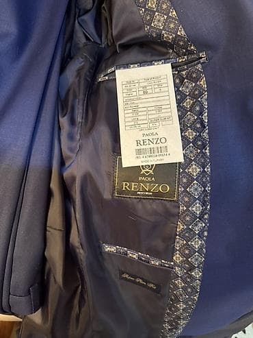 куплю бу одежды: Мужской пиджак Paola Renzo - Цвет: насыщенный тёмно-синий (navy) - — 3