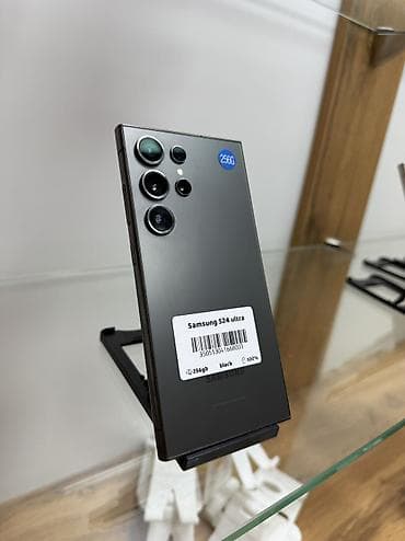Samsung Galaxy S24 Ultra, Б/у, 256 ГБ, цвет - Черный, 1 SIM, eSIM