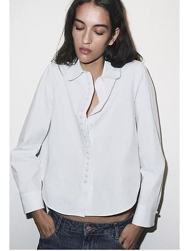 джинсовое платье zara: Продам новую рубашку чуть свободного кроя от Zara размер ХС на С — 1