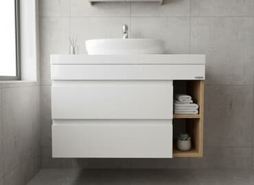 навесной шкаф для ванной: Жуунуучу бөлмө үчүн шкаф, Күзгүсүз — 1