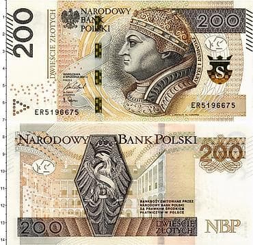 доллар алам: Банкнота 200 злотых Польши (Narodowy Bank Polski). В наличии: ✅ - — 1