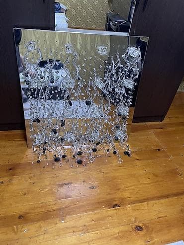 Люстралар: Потолочная люстра - Основание: зеркальная панель прямоугольной формы — 1