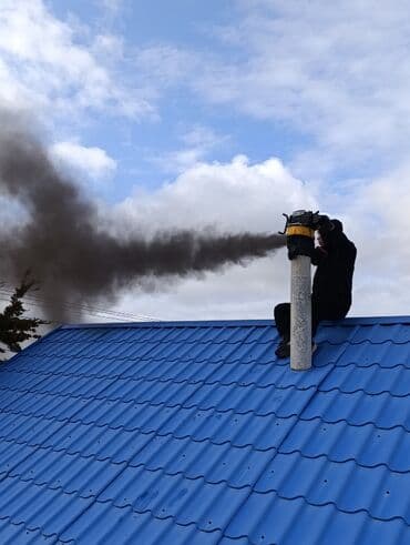 ремонт отопительных котлов: Профессиональная чистка дымохода -Профессиональная чистка контрамарки — 4