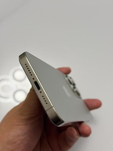 iphone 11: IPhone 15 Pro Max, Б/у, 1 ТБ, Natural Titanium, Кабель, 80 % — 3