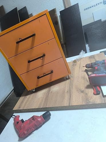 ящик для: Тумба для вещей и одежды, Без зеркала, ЛДСП, цвет - Серый — 5