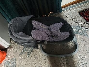 для новорожденных качалка: Детский шезлонг, Качалка, Другой материал, цвет - Серый — 1
