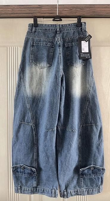 жынсы оптом: Жынсылар, Карго, Белден ылдый, Кайнатылган, S, M, L — 3