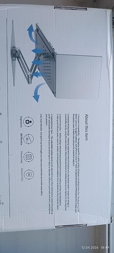 sony a6000: Подставка для ноутбука WIWU S801 — вращающаяся и складная — 3