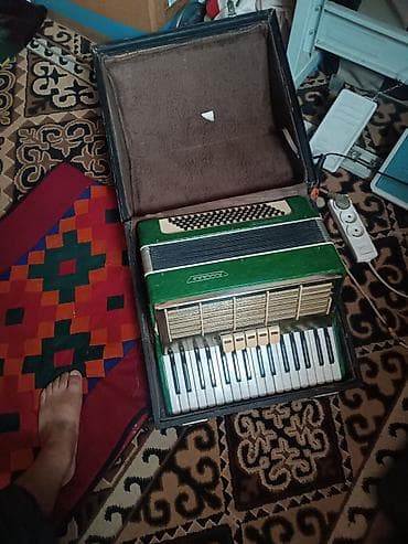 rc модели: Аккордеон «Лира» зелёного перламутрового цвета с клавиатурой пианино и — 3