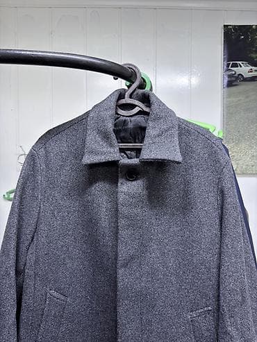 осенние куртки мужские: Мужское пальто MAX MADE, классический крой - Цвет: серый меланж - — 2