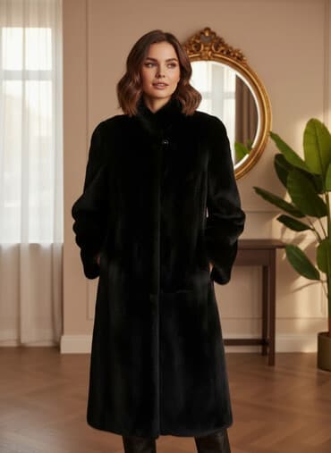 Шуба, Норка, Длинная модель, Стандарт