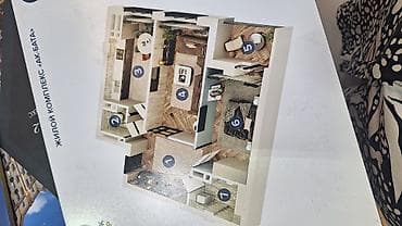 жилмасив умут: 2 комнаты, 63 м², 5 этаж, Готовая ПСО (под самоотделку) — 1