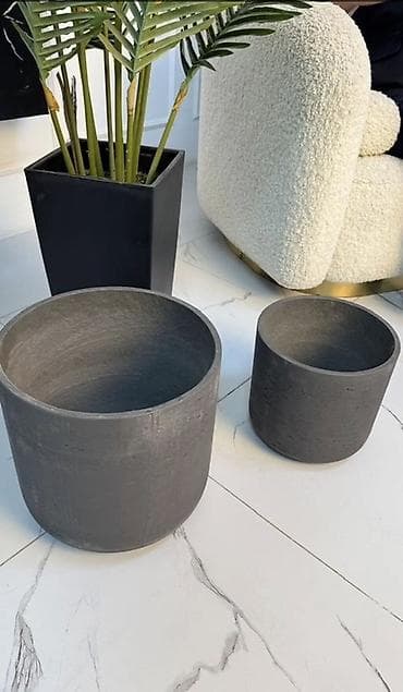 комнатный гул: Набор декоративных кашпо для растений, современный минимализм. - — 2