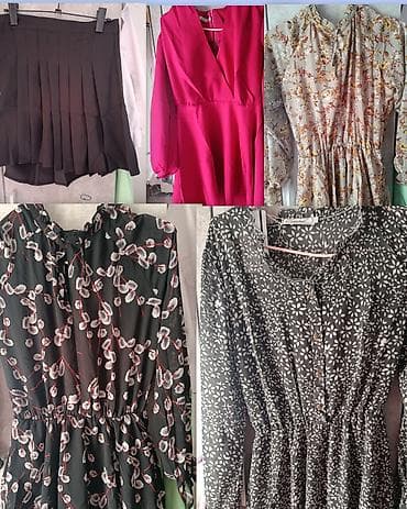 second hand: Женская одежда — набор из 5 позиций. 1) Черная плиссированная — 1