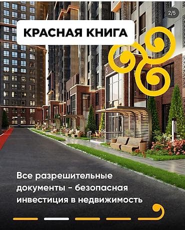 квартира бишкек кызыл аскер: 1 бөлмө, 61 м², Элитка, 10 кабат, Даяр ПСО (өзү оңдоп түзөтүп бүтүү үчүн) — 2