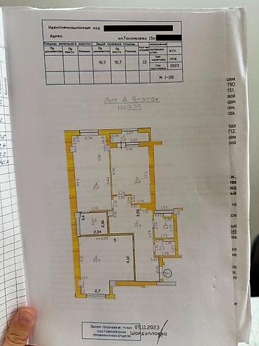 Батирлер: 2 бөлмө, 92 м², Асанбай мкр Элитка, 9 кабат, Евро оңдоо — 10