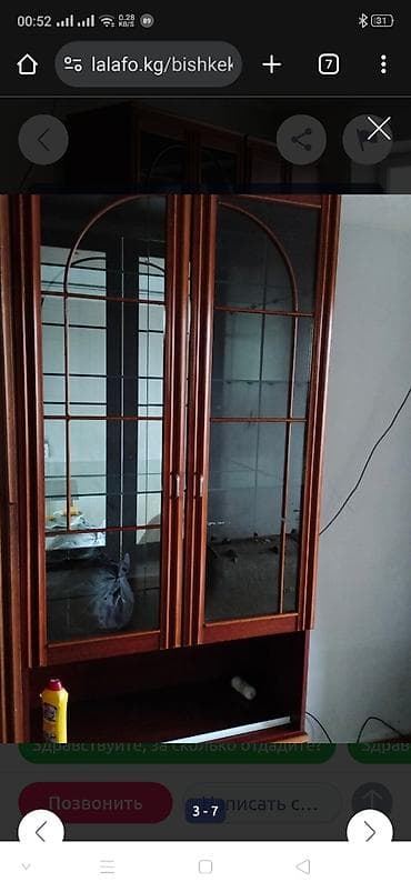 Гарнитуры для зала: Гарнитур для зала, Б/у, Шкаф, ДСП, Самовывоз, цвет - Коричневый — 5