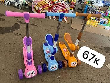 машинка на педалях: Детский самокат, Трёхколёсный, Новый — 2